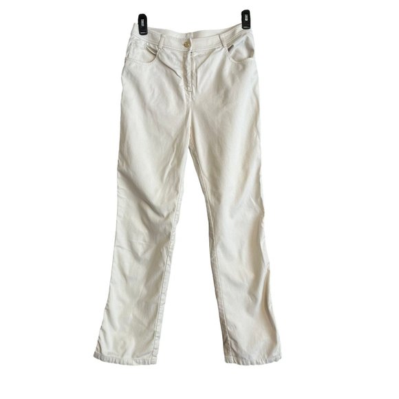 St. John Pants - Women's St. John Cream Stretchy Pants Jeans, Size 6 *